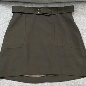 NWT Black Belted Mini Skirt